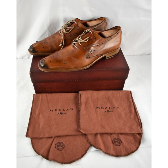 Mezlan Other - Mezlan 9492 Malcolm Tan Men's Leather Dress Shoes 10M